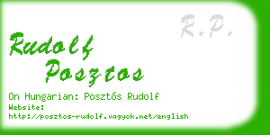rudolf posztos business card